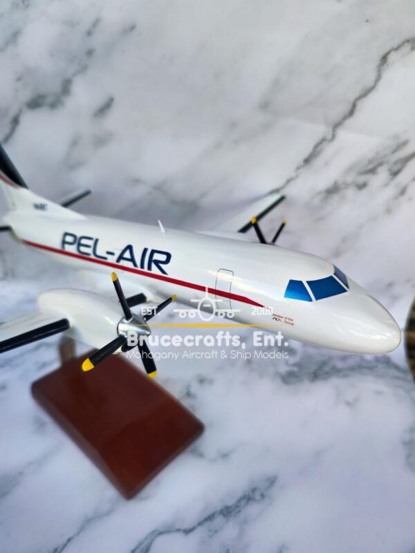 Model of Saab 340A Pel-air Aircraft with detailed craftsmanship.